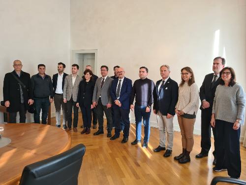 La delegazione turca in visita a Trieste (al centro l'assessore Callari)